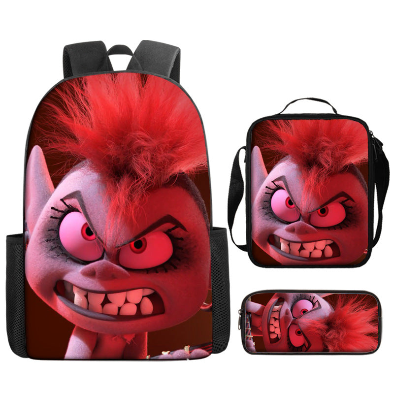 Trolls Schoolbag Backpack Lunch Bag Pencil Case 3pcs Set Gift for Kids Students
