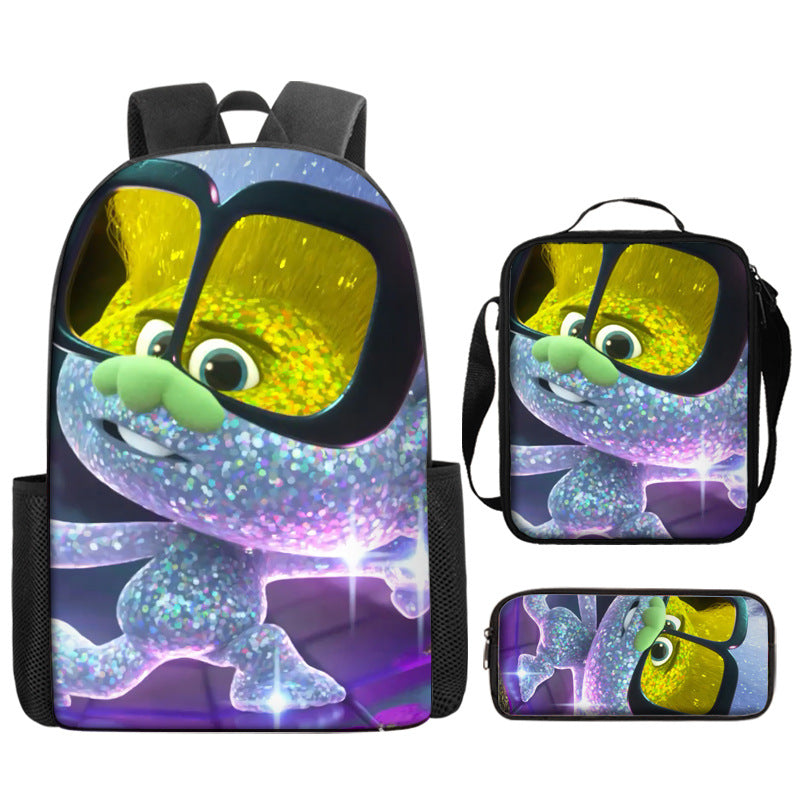 Trolls Schoolbag Backpack Lunch Bag Pencil Case 3pcs Set Gift for Kids Students