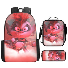 Trolls Schoolbag Backpack Lunch Bag Pencil Case 3pcs Set Gift for Kids Students