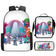 Trolls Schoolbag Backpack Lunch Bag Pencil Case 3pcs Set Gift for Kids Students