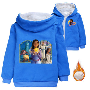 Wish Asha Pullover Hoodie Sweatshirt Autumn Winter Unisex Sweater Zipper Jacket for Kids Boy Girls
