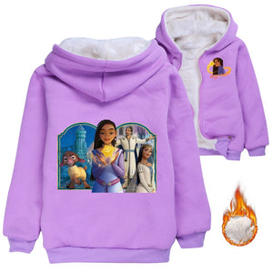 Wish Asha Pullover Hoodie Sweatshirt Autumn Winter Unisex Sweater Zipper Jacket for Kids Boy Girls