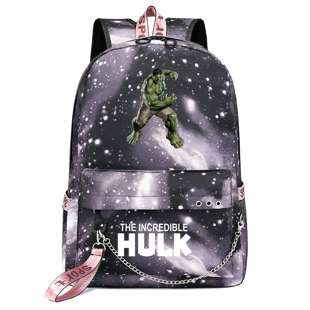 Hulk Superhero Shool Bag Backpack USB Charging Students Notebook Bag for Kids Gifts
