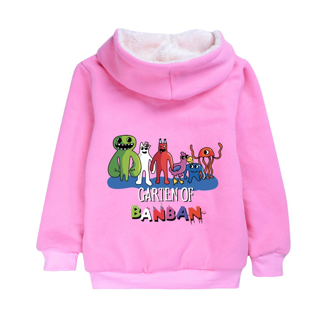 Garden of Banban Game Pullover Hoodie Sweatshirt Autumn Winter Unisex Sweater Zipper Jacket for Kids Boy Girls