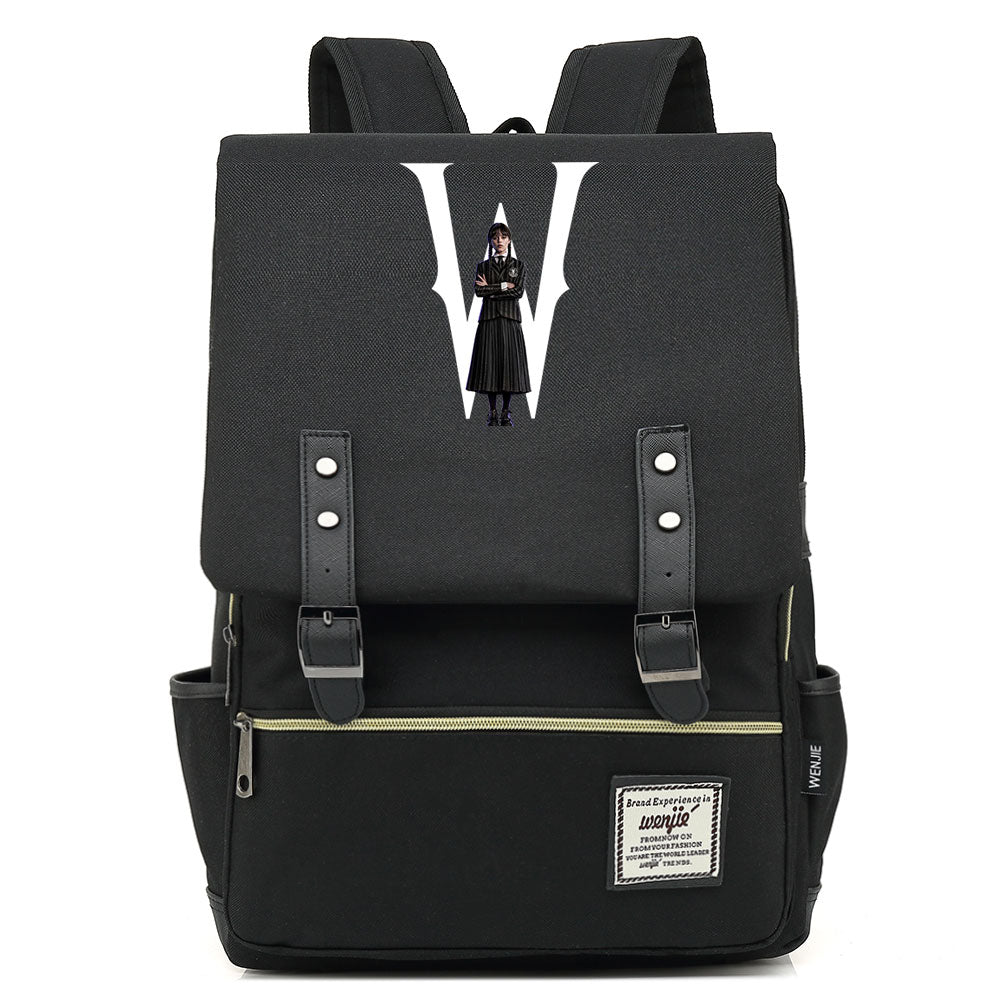 Wednesday Addams Cosplay Canvas Travel Backpack School Bag