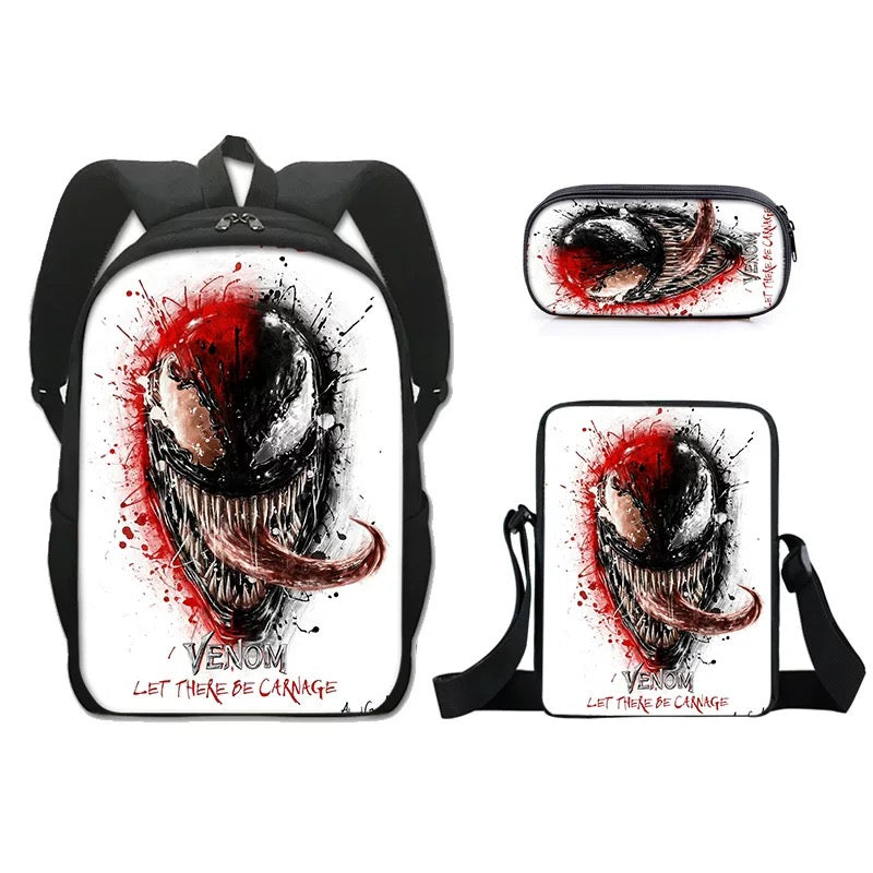 Venom 2 Schoolbag Backpack Lunch Bag Pencil Case Set Gift for Kids Students