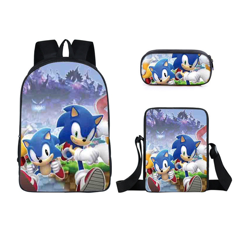 Hedgehog Schoolbag Backpack Lunch Bag Pencil Case Set Gift for Kids Students