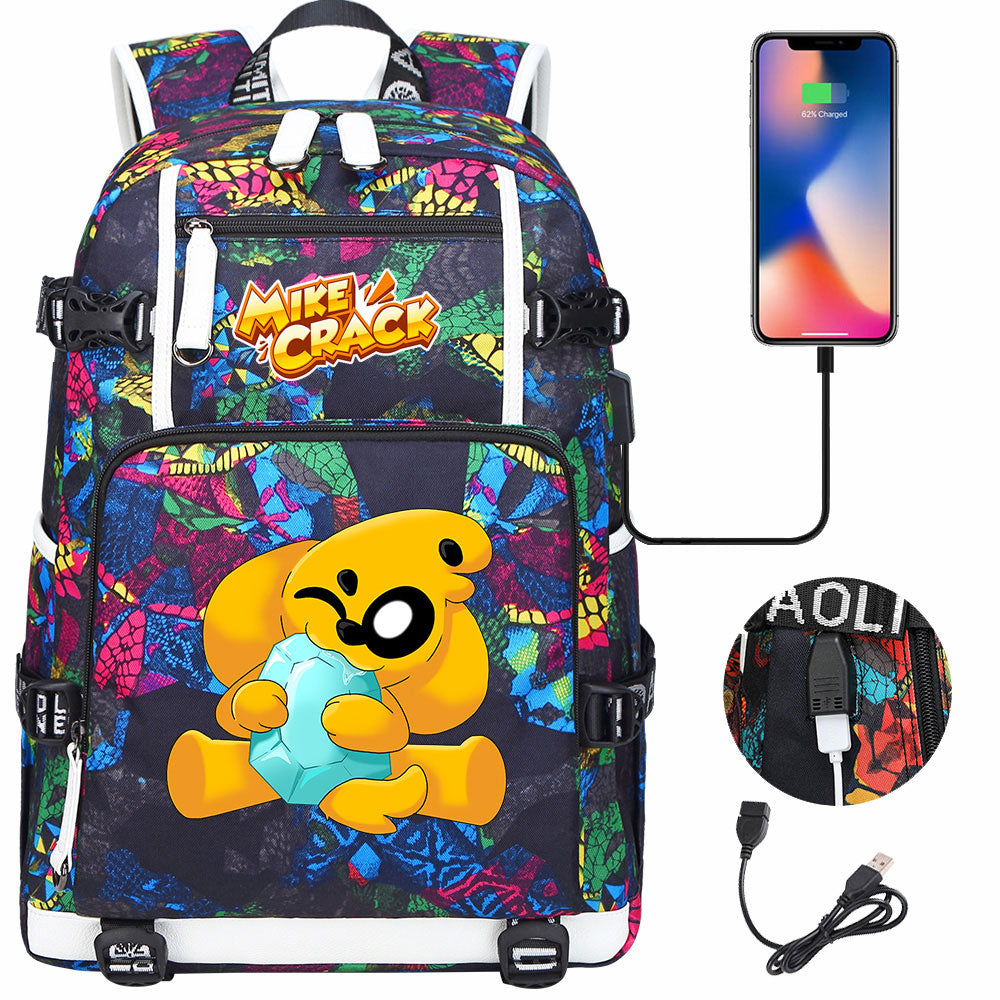 Mikecrack USB Charging Backpack School NoteBook Laptop Travel Bags