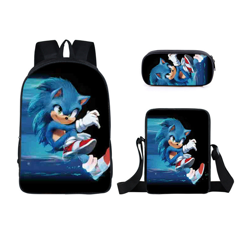 Hedgehog Schoolbag Backpack Lunch Bag Pencil Case Set Gift for Kids Students