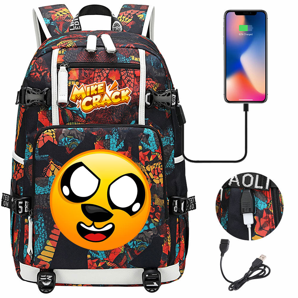 Mikecrack USB Charging Backpack School NoteBook Laptop Travel Bags