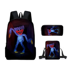 Poppy Playtime Schoolbag Backpack Lunch Bag Pencil Case Set Gift for Kids Students