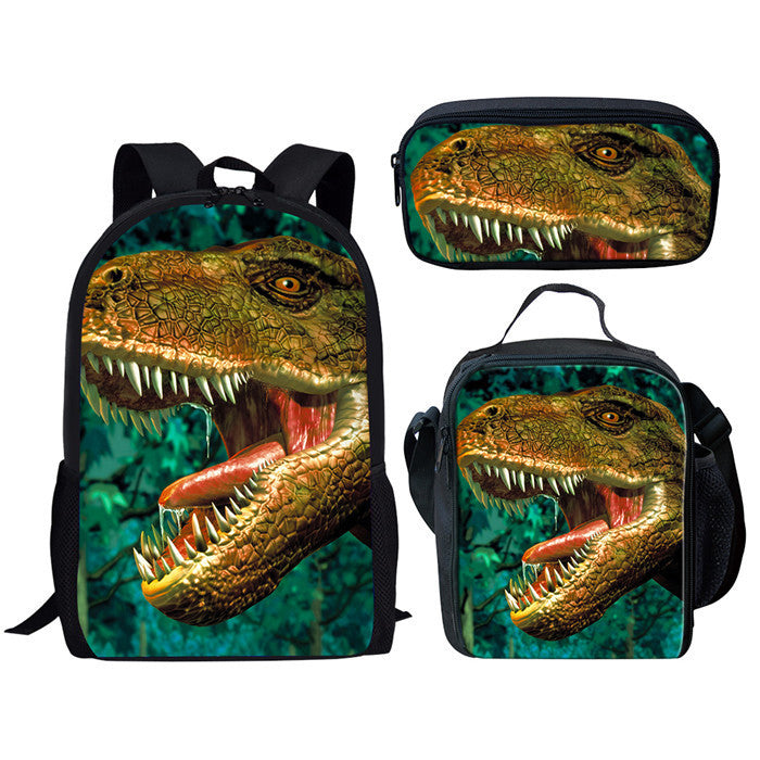 Jurassic World Dominion Schoolbag Backpack Lunch Bag Pencil Case Set Gift for Kids Students