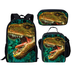 Jurassic World Dominion Schoolbag Backpack Lunch Bag Pencil Case Set Gift for Kids Students
