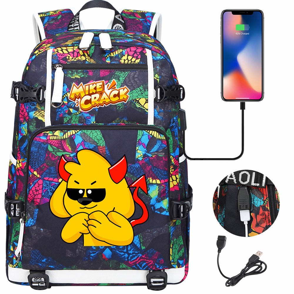 Mikecrack USB Charging Backpack School NoteBook Laptop Travel Bags