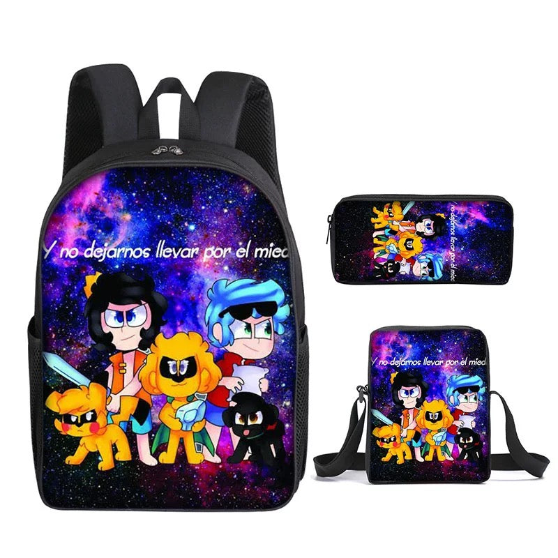 Mikecrack Schoolbag Backpack Lunch Bag Pencil Case Set Gift for Kids Students