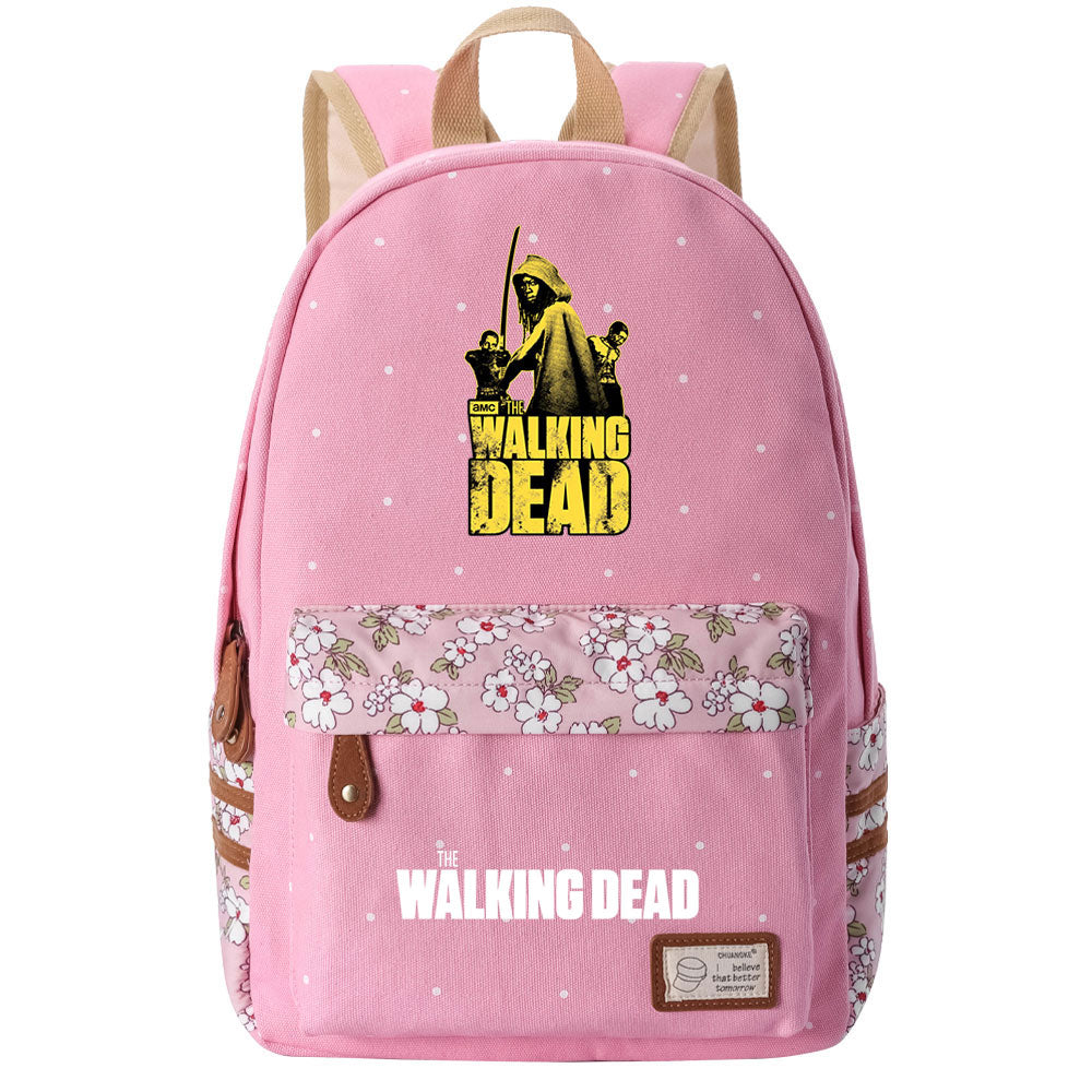 The Walking Dead Canvas Travel Backpack School Bag For Girl Kids Boy