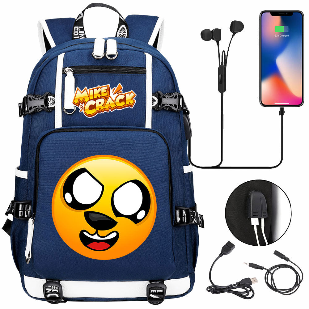 Mikecrack USB Charging Backpack School NoteBook Laptop Travel Bags