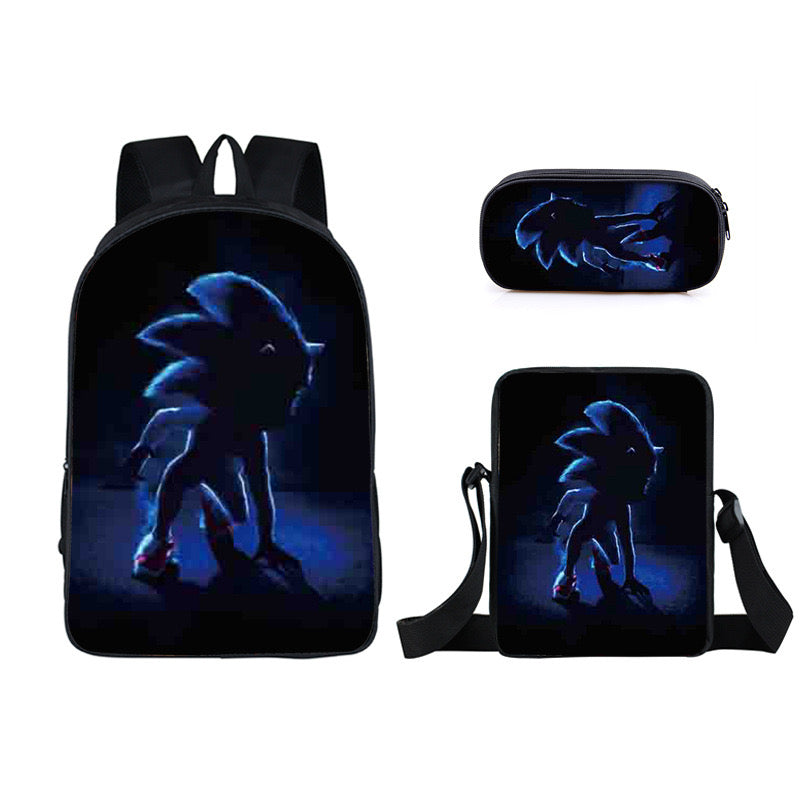 Hedgehog Schoolbag Backpack Lunch Bag Pencil Case Set Gift for Kids Students