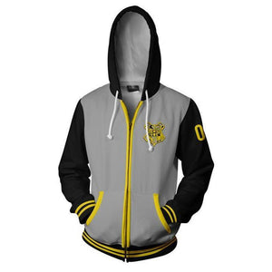 Harry Potter Hufflepuff Men Women Hoodie Sweatshirt Sweater Zipper Jacket Coat