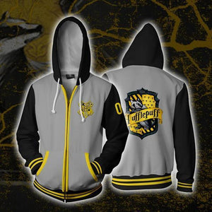 Harry Potter Hufflepuff Men Women Hoodie Sweatshirt Sweater Zipper Jacket Coat
