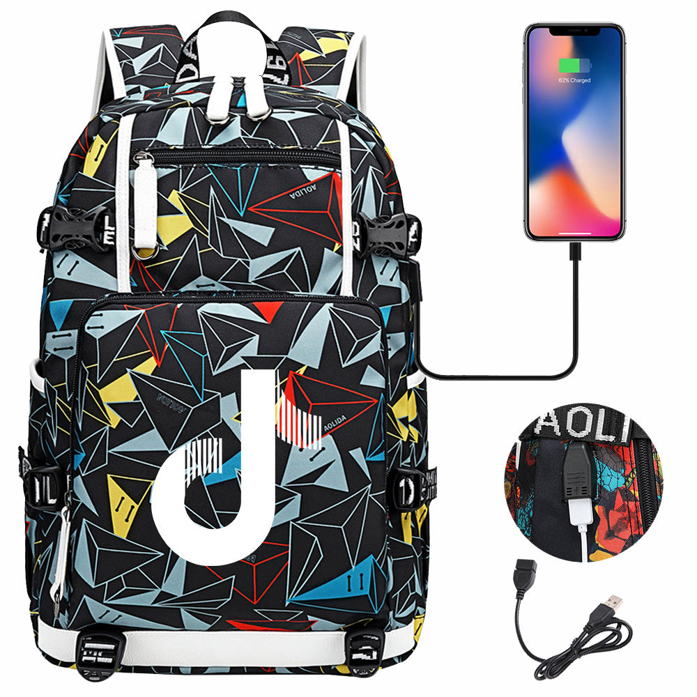 Tik Tok #4 USB Charging Backpack School NoteBook Laptop Travel Bags