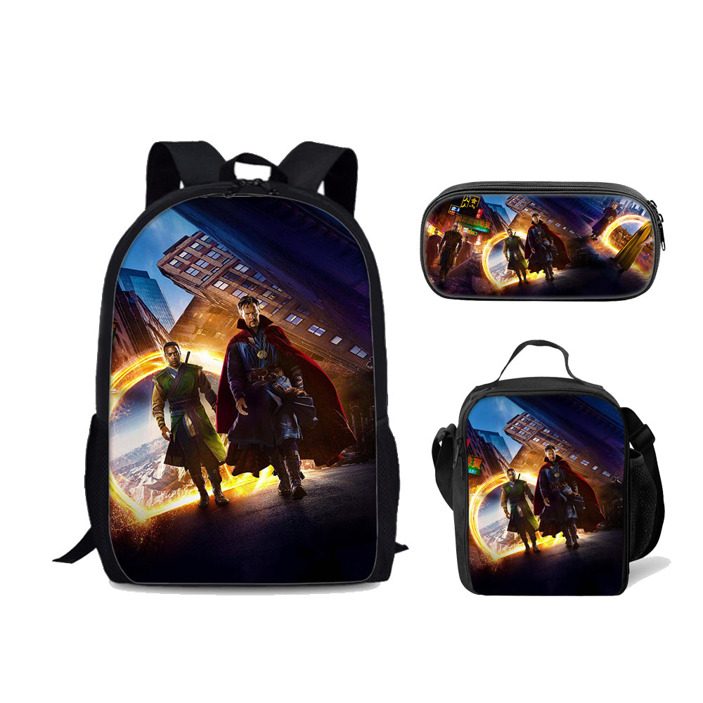 Doctor Strange in the Multiverse of Madness Schoolbag Backpack Lunch Bag Pencil Case Set Gift for Kids Students