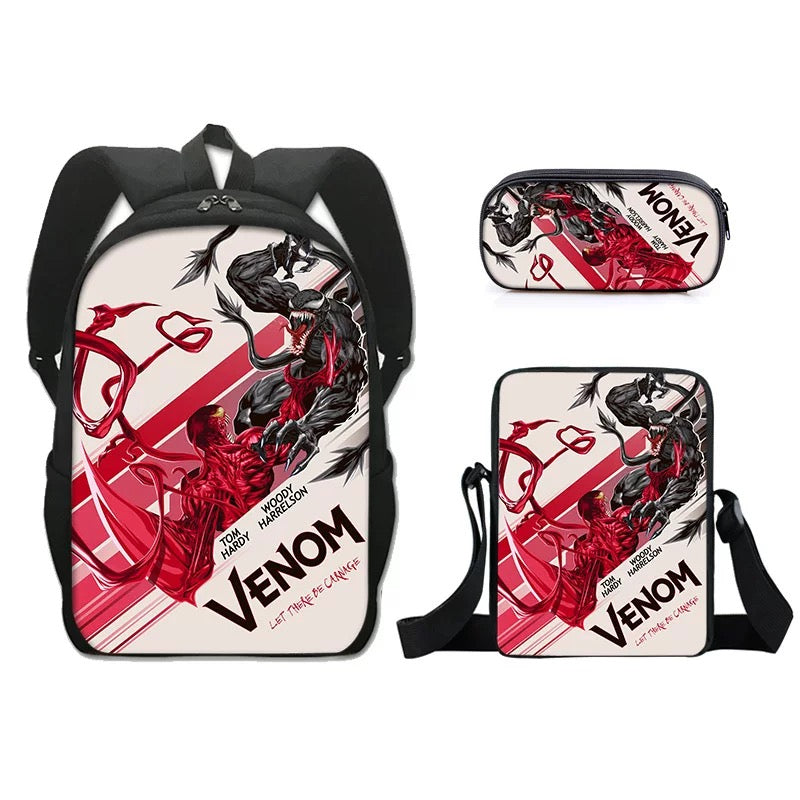 Venom 2 Schoolbag Backpack Lunch Bag Pencil Case Set Gift for Kids Students