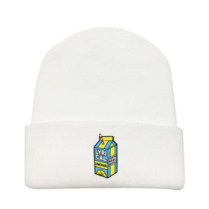 Lyrical Lemonade #1 Embroidered Woolen Hat Winter Knitted Hat Warm Hip-hop Cap