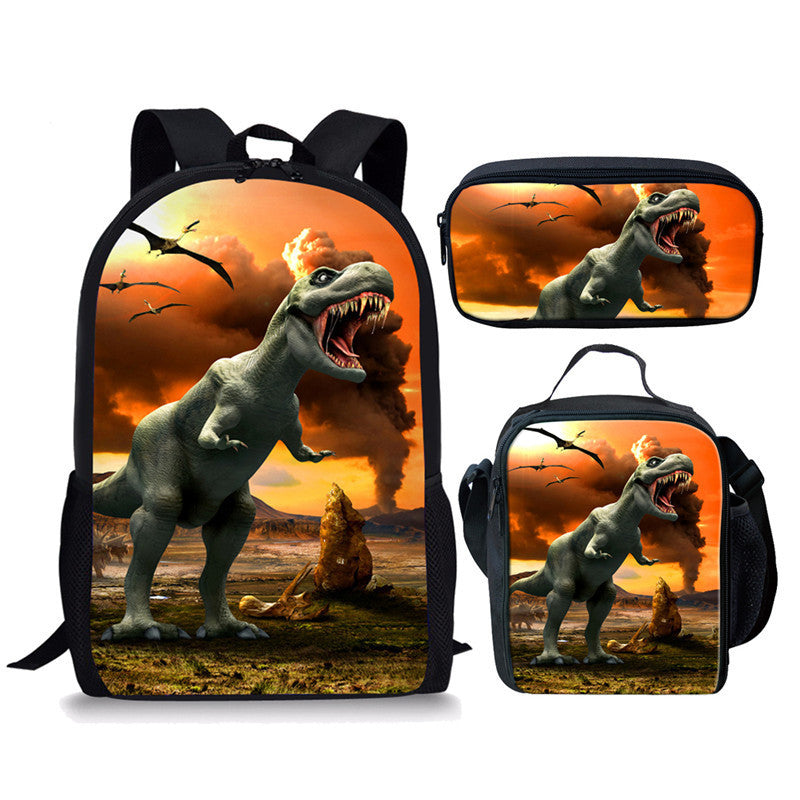 Jurassic World Dominion Schoolbag Backpack Lunch Bag Pencil Case Set Gift for Kids Students