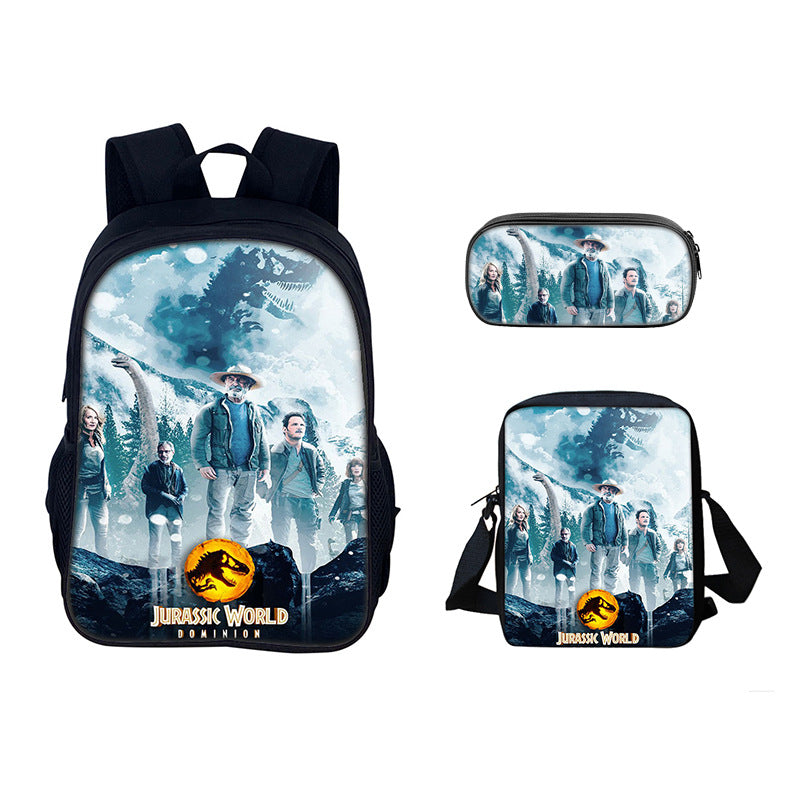 Jurassic World Dominion Schoolbag Backpack Lunch Bag Pencil Case Set Gift for Kids Students