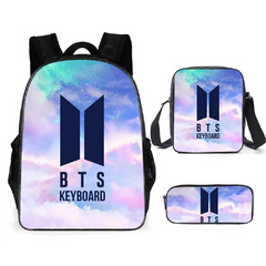 Bangtan Boys BTS Schoolbag Backpack Lunch Bag Pencil Case Set Gift for Kids Students