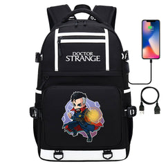 Doctor Strange #2 USB Charging Backpack School NoteBook Laptop Travel Bags