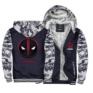 Deadpool Hoodie Jacket Autumn Winter Unisex Zipper Sweatershirt Warm Coat