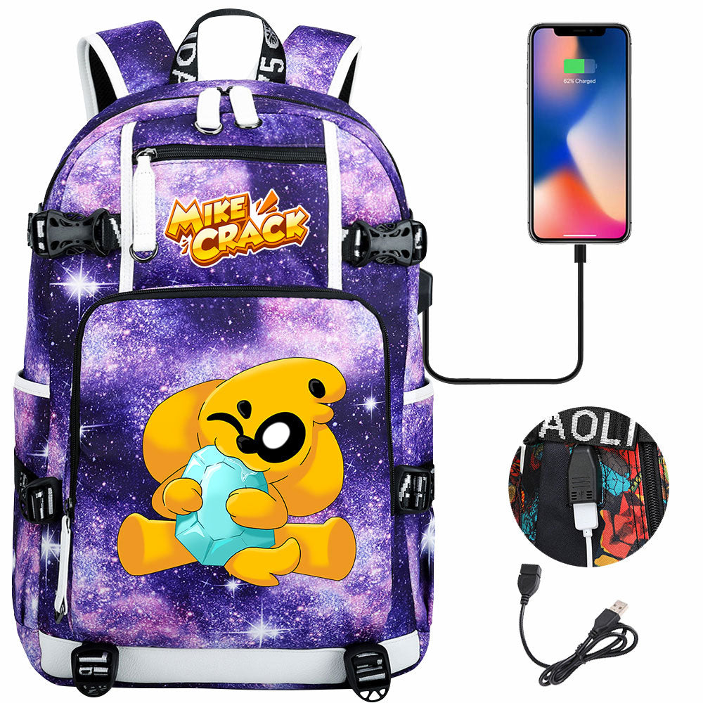 Mikecrack USB Charging Backpack School NoteBook Laptop Travel Bags