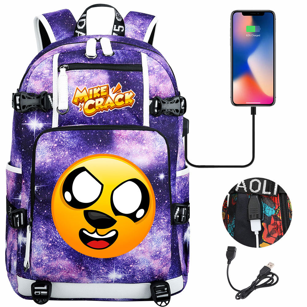 Mikecrack USB Charging Backpack School NoteBook Laptop Travel Bags