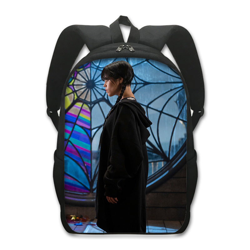 Wednesday Addams Backpack School Sports Bag for Kids Boy Girl