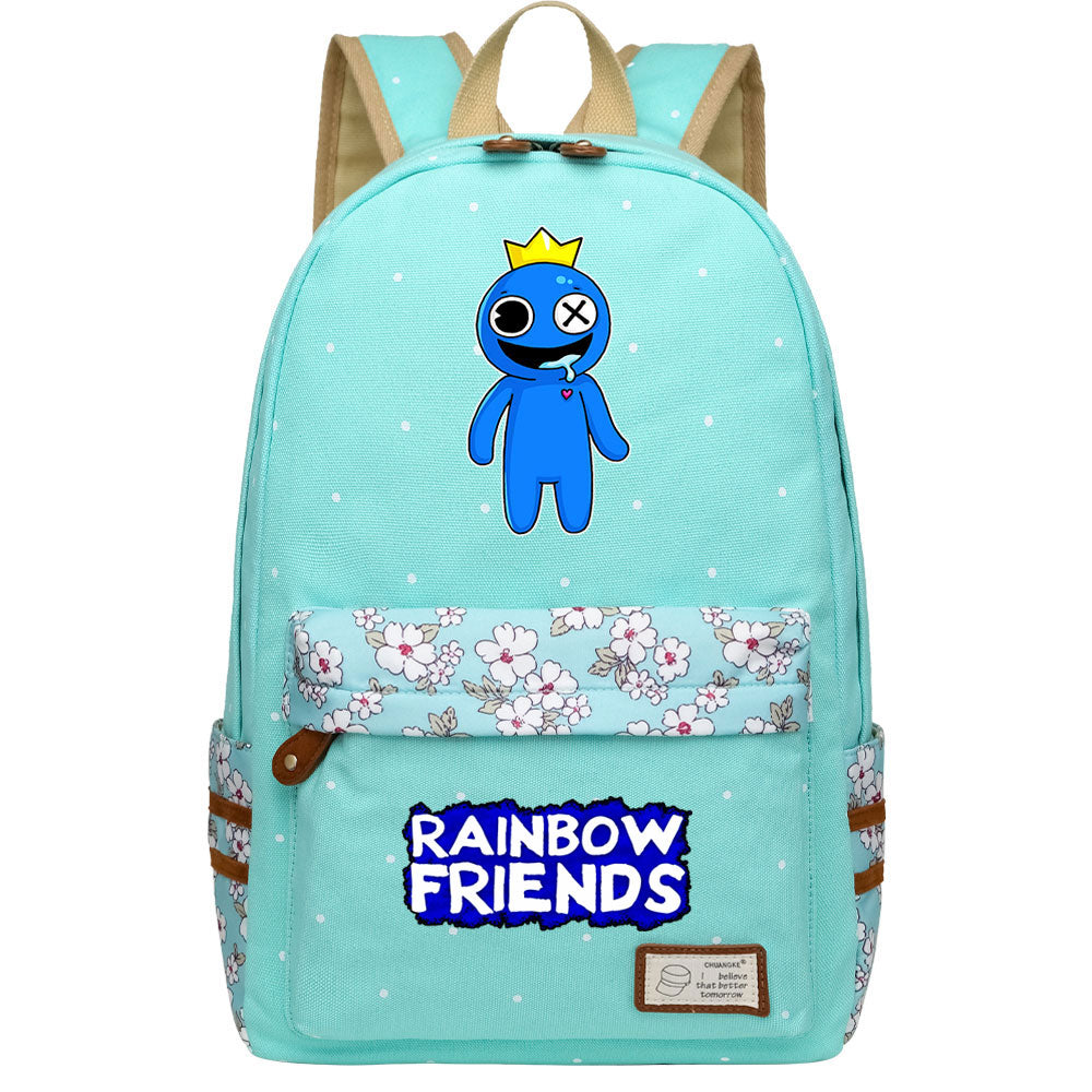 Rainbow Friends Canvas Travel Backpack School Bag For Girl Kids Boy