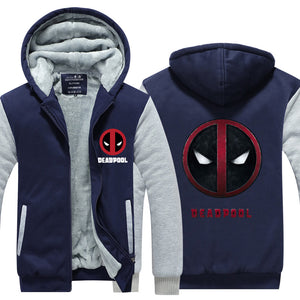 Deadpool Hoodie Jacket Autumn Winter Unisex Zipper Sweatershirt Warm Coat
