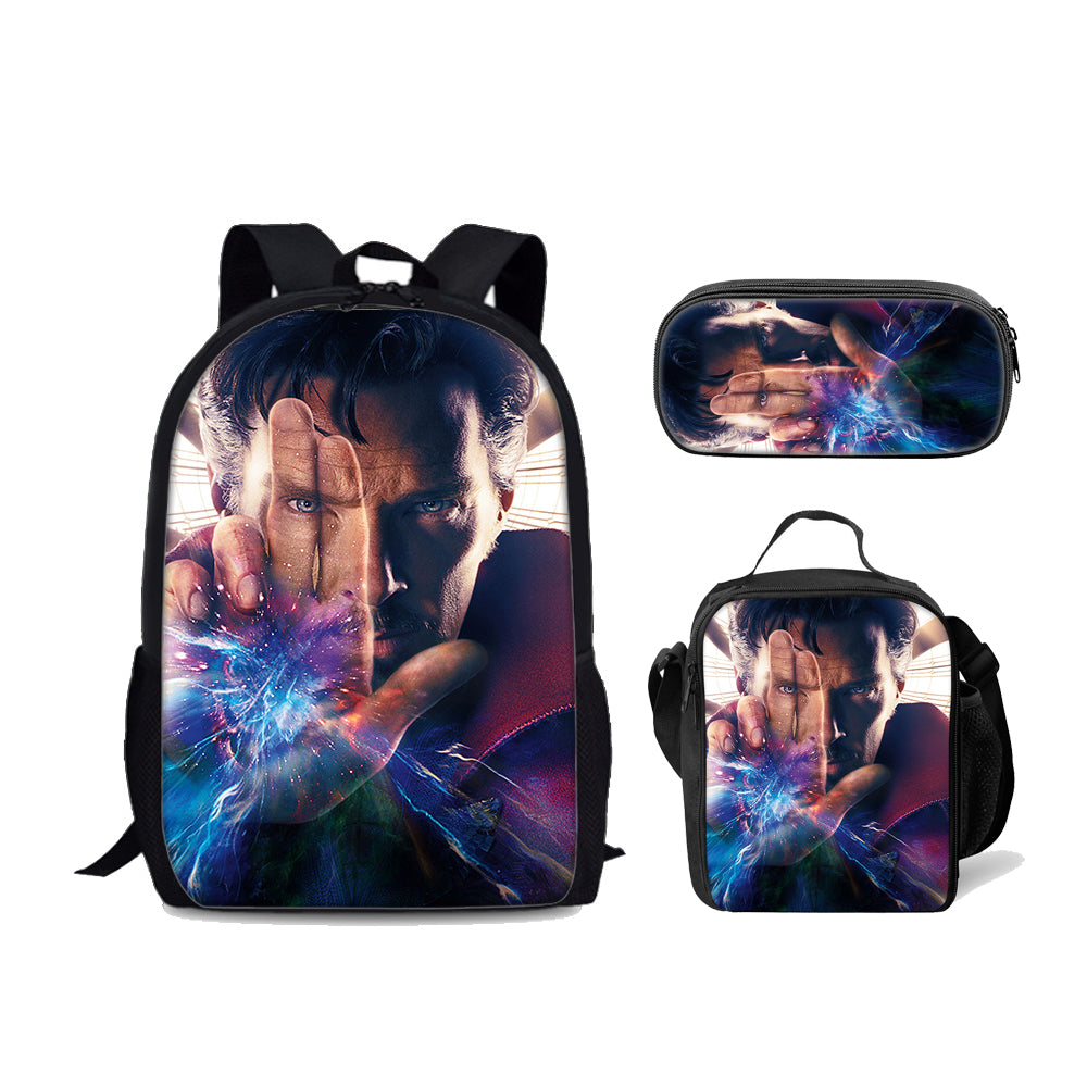 Doctor Strange in the Multiverse of Madness Schoolbag Backpack Lunch Bag Pencil Case Set Gift for Kids Students