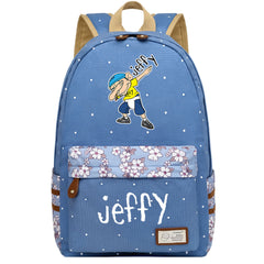 Jeffy Canvas Travel Backpack School Bag For Girl Kids Boy