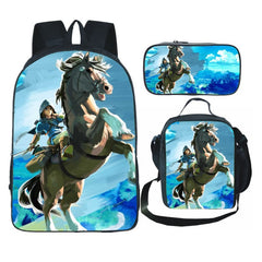 The Legend of Zelda Schoolbag Backpack Lunch Bag Pencil Case Set Gift for Kids Students