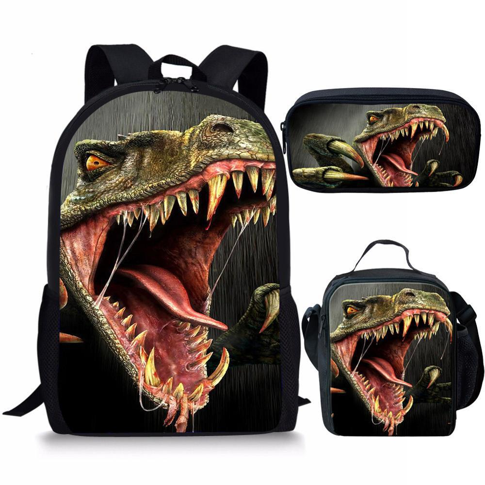 Jurassic World Dominion Schoolbag Backpack Lunch Bag Pencil Case Set Gift for Kids Students