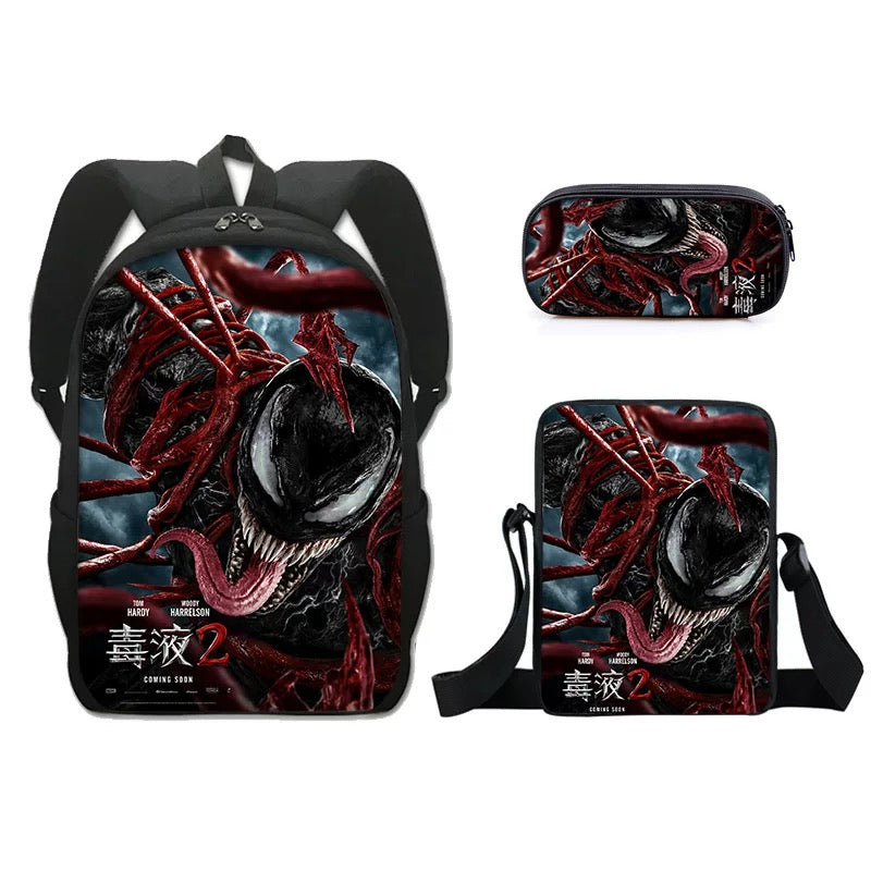 Venom 2 Schoolbag Backpack Lunch Bag Pencil Case Set Gift for Kids Students