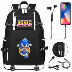 Hedgehog  #9 USB Charging Backpack School NoteBook Laptop Travel Bags