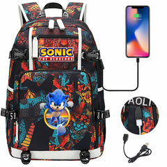 Hedgehog  #9 USB Charging Backpack School NoteBook Laptop Travel Bags
