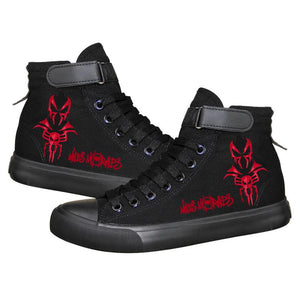 Spider Man Into the Spider-Verse Miles Morales High Top Canvas Sneakers Cosplay Shoes For Kids