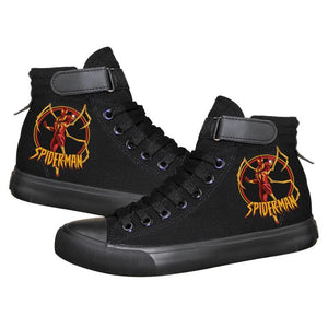 Marvel Spider Man Iron Man High Top Canvas Sneakers Cosplay Shoes For Kids