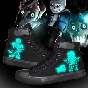 Game Undertale Sans High Top Sneaker Cosplay Shoes
