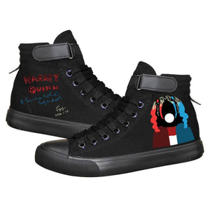 DC Comics Suicide Squad Harley Quinn High Top Sneaker Cosplay Shoes