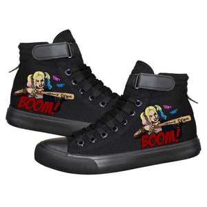 DC Comics Suicide Squad Harley Quinn High Top Sneaker Cosplay Shoes